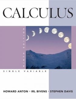 Calculus Late Transcendentals: Single Variable – Howard Anton – 9th Edition